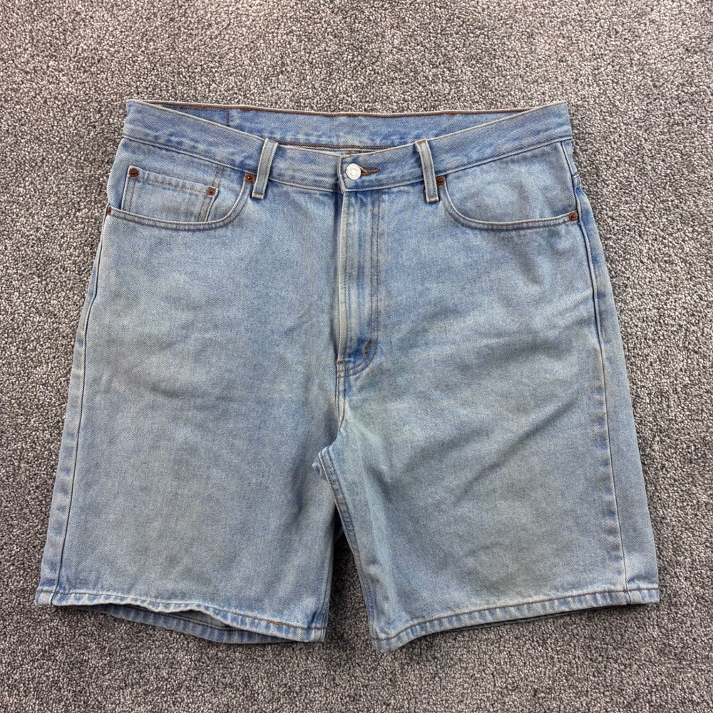 Vintage Levi's 550 Denim Shorts Mens 38 Blue Jeans Relaxed Fit Red Tab 9" Inseam